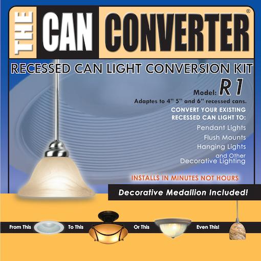 White Recessed Light Converter Kit For 4", 5" & 6" Recessed Lights Recessed Can Converter 