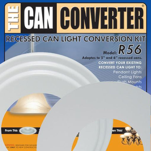 Recessed Light Converter Kit For 5" & 6" Recessed Lights - 6 Finish Choices Recessed Can Converter 