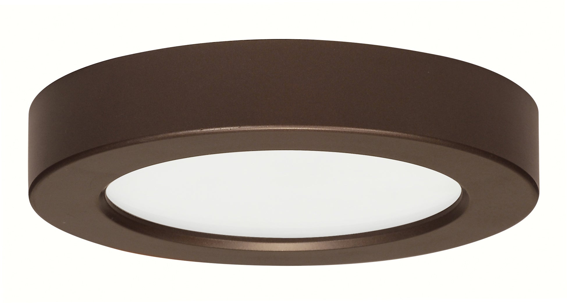 10.5 watt 5.5" LED Flush Mount; 3000K - Round, Bronze