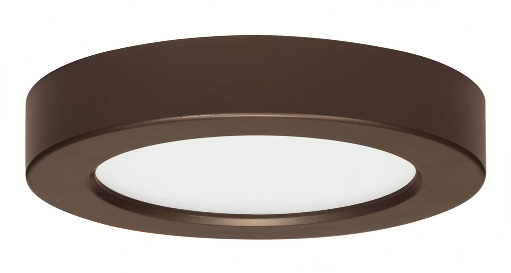 10.5 watt 5.5" LED Flush Mount; 3000K - Round, Bronze