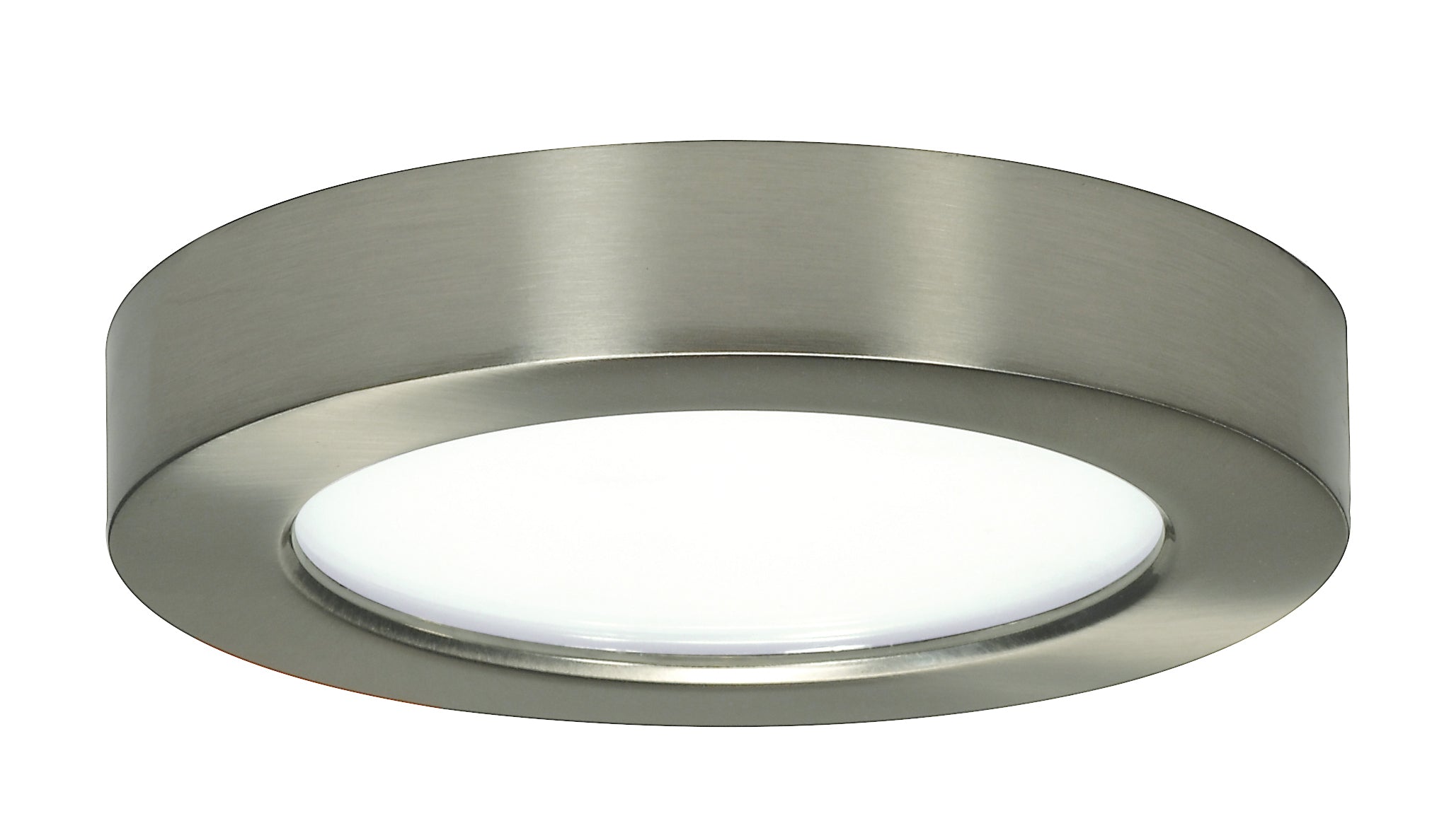 10.5 watt 5.5" LED Flush Mount; 5000K - Round, Brushed Nickel