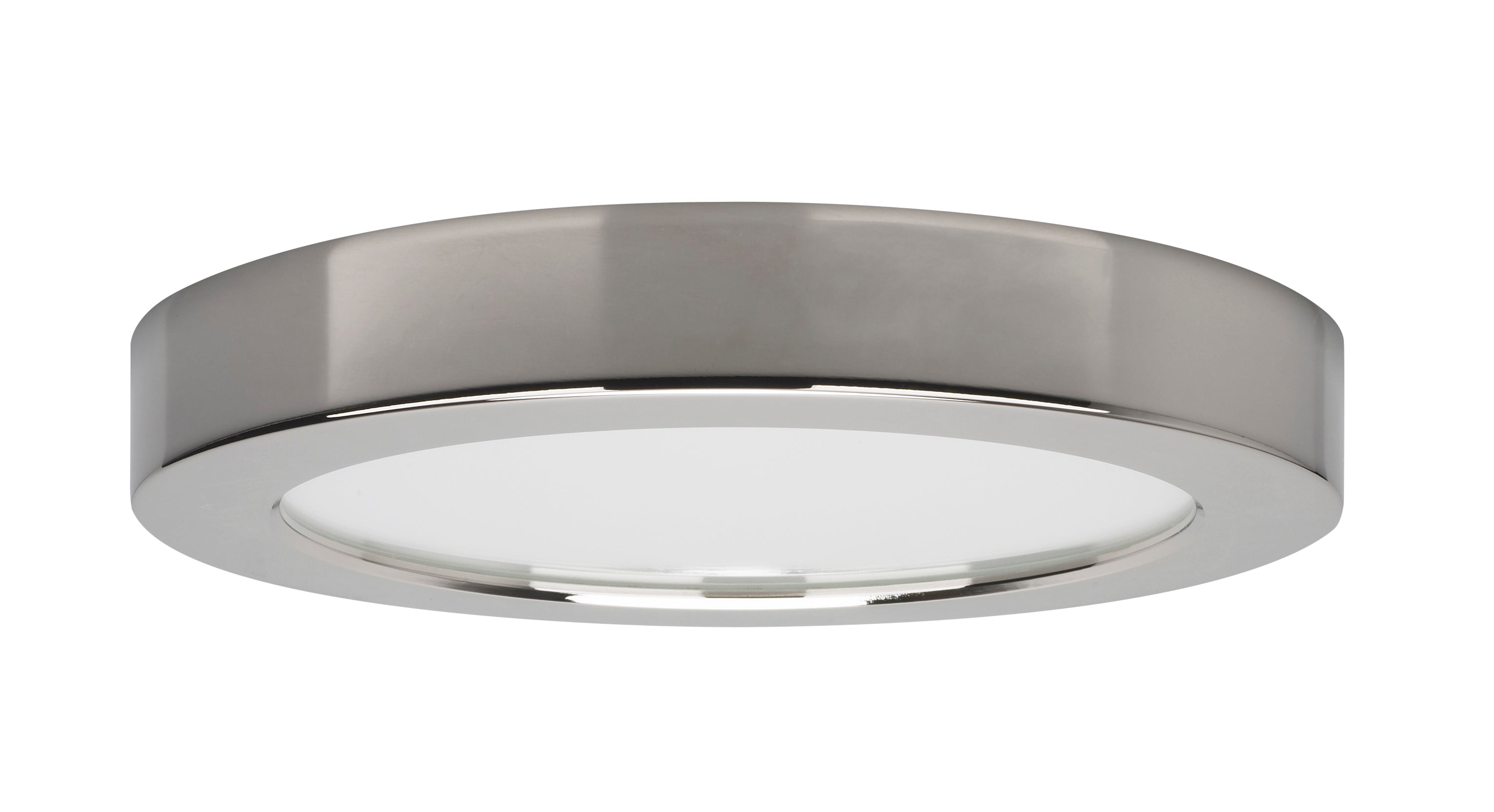 10.5 watt 5.5" LED Flush Mount; 3000K - Round, Polished Chrome