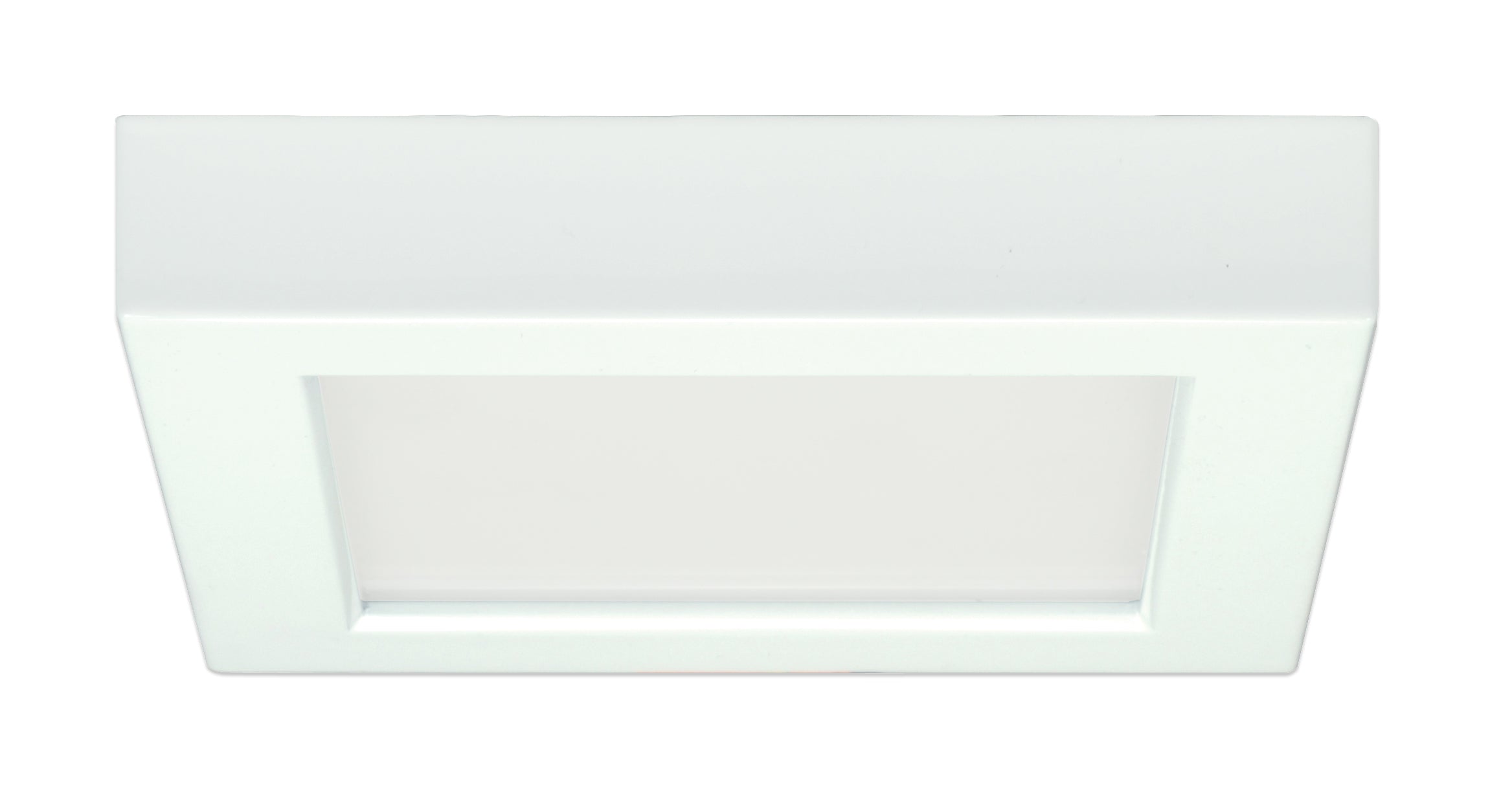 10.5 watt 5.5" LED Flush Mount; 2700K - Square, White