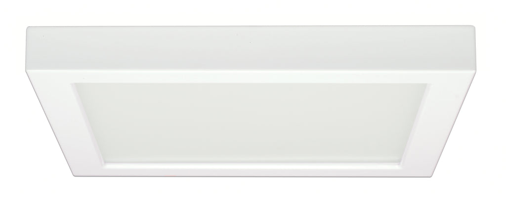 18.5 watt 9" LED Flush Mount; 2700K - Square, White