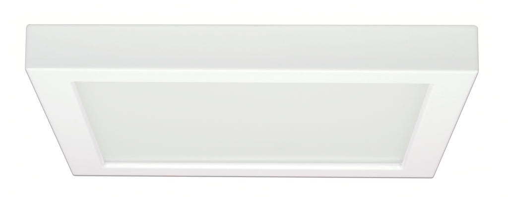 18.5 watt 9" LED Flush Mount; 3000K - Square, White