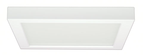 18.5 watt 9" LED Flush Mount; 5000K - Square, White
