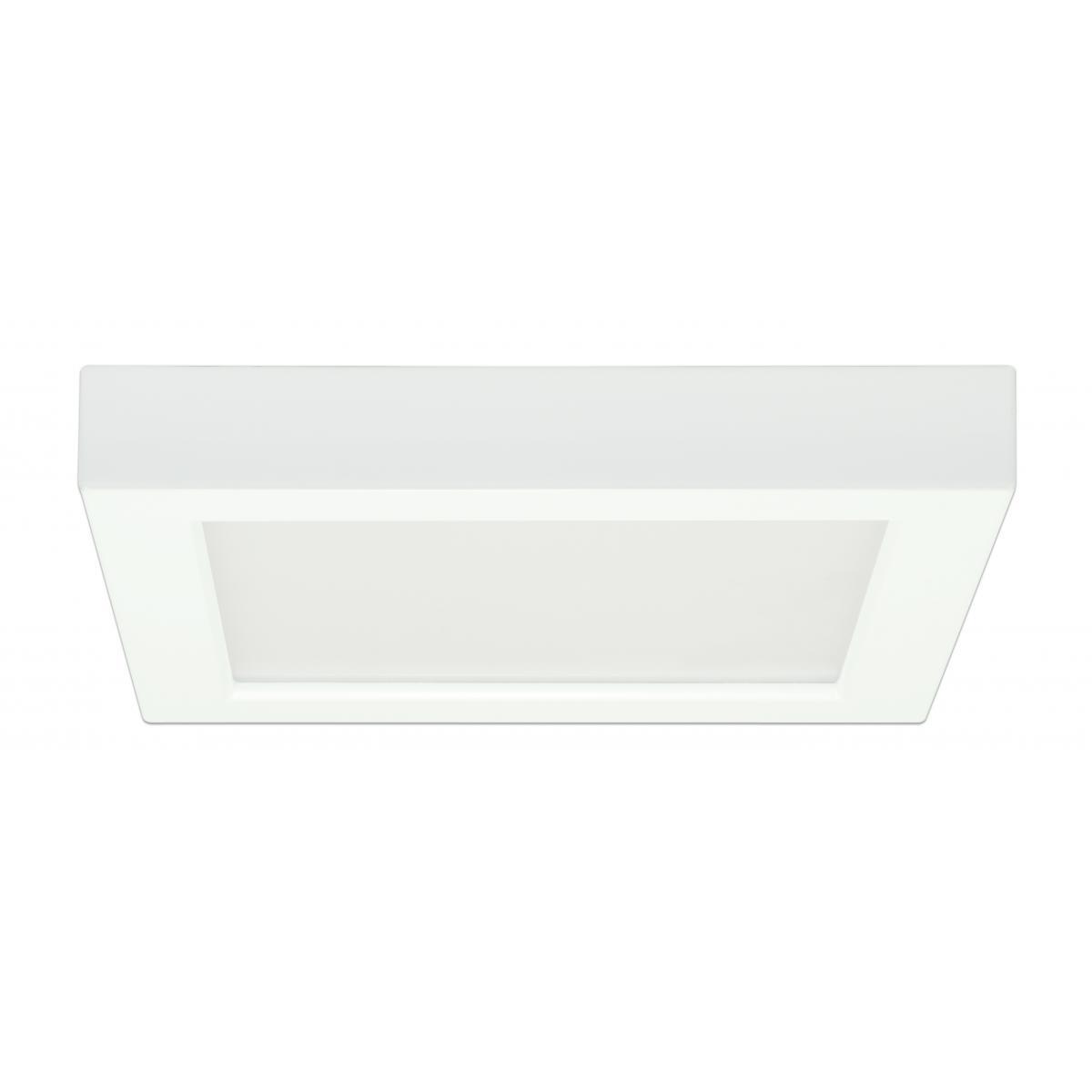 SATCO 13.5W 7" Flush Mount LED Fixture Square Shape 3000K White Finish 120V 90CRI (0-10V Dimming) Ceiling Satco 