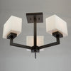 Cube Light 10"w Oil Rubbed Bronze Semi Flush Ceiling Artcraft 