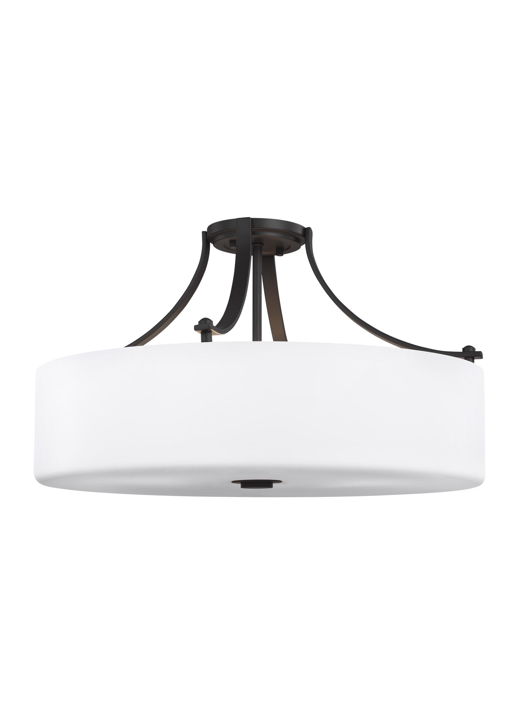 Sunset Drive Large Four Light Semi-Flush - Oil Rubbed Bronze Ceiling Sea Gull Lighting 