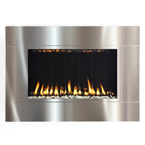 Slim 26" VF Stainless Surround - Natural Gas Fireplaces Spark 