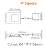 4" Super Slim Square Panel Recessed Downlight