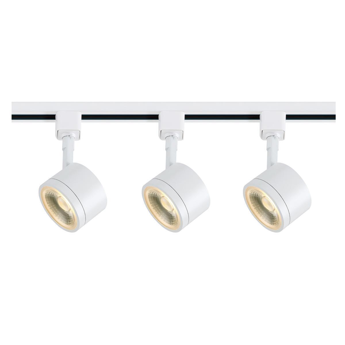 LED Track Light Kit - Round Shape White Finish Tracks Nuvo Lighting 