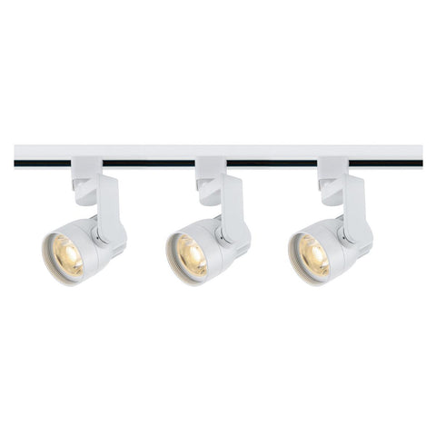 LED Track Light Kit - Round Shape with Angle Arm White Finish Tracks Nuvo Lighting 
