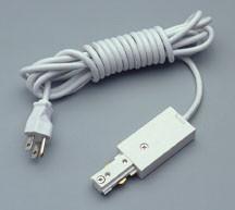 One-Circuit Grounded Cord & Plug - White Tracks PLC Lighting 