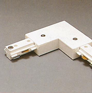 Two-Circuit L Connector - White Tracks PLC Lighting 