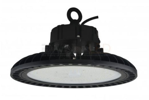 UFO Round High Bay Fixture with Emergency Backup - Black