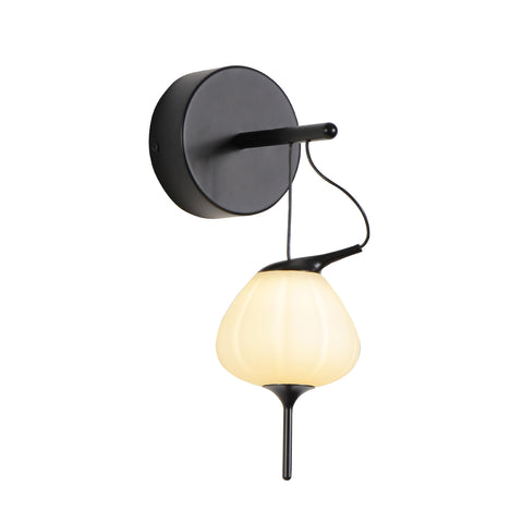 Lecce 5" Integrated LED Wall Sconce with Glass Shade in Black