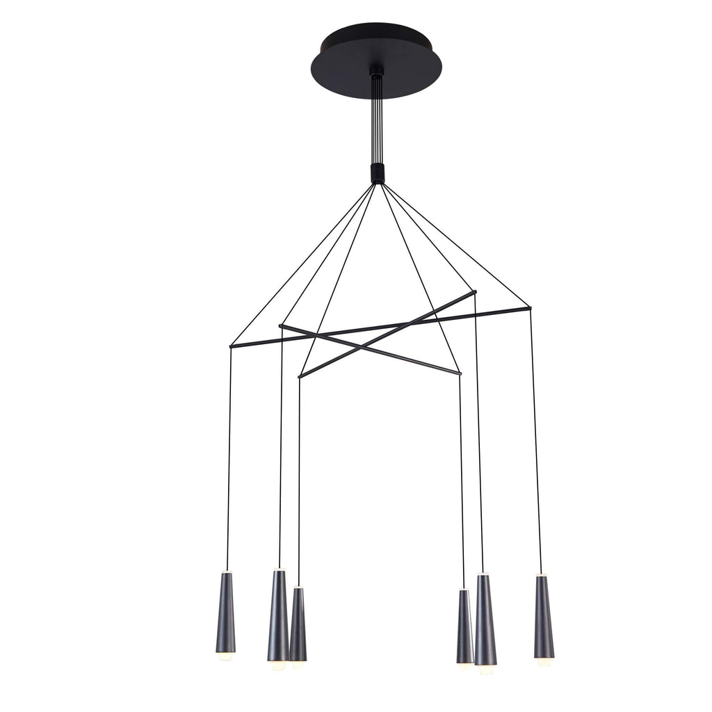 Expression 25"w Black Adjustable Chandelier Ceiling Vonn 