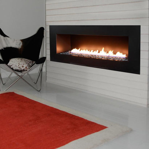 Fire Ribbon Vent Free 4ft - Natural Gas, Stainless Interior Fireplaces Spark 