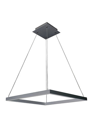 Atria 20" LED Square Suspension Pendant Chandelier - Silver Ceiling Vonn 