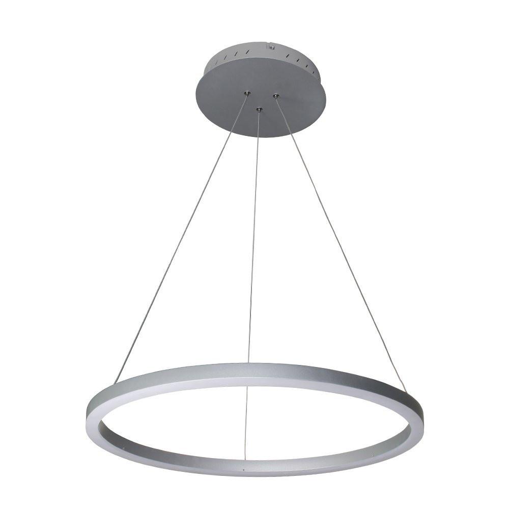 Tania 24" LED Ring Suspension Pendant Chandelier - Silver Ceiling Vonn 