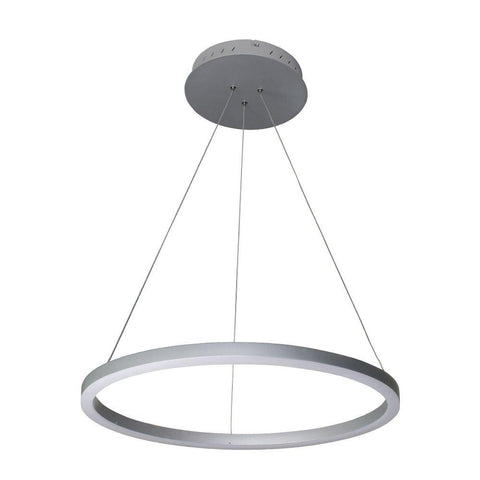 Tania 24" LED Ring Suspension Pendant Chandelier - Silver