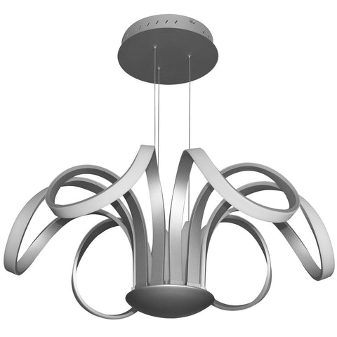 Capella Petals 30" Adjustable LED Chandelier - Satin Silver Ceiling Vonn 