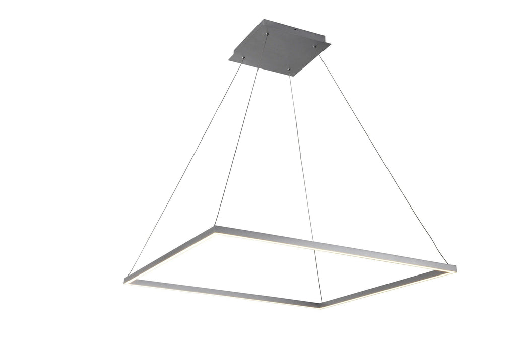 Atria 39"w LED Adjustable Suspension Square Chandelier - Silver Ceiling Vonn 