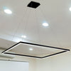 Atria 39"w LED Adjustable Suspension Square Chandelier - Black Ceiling Vonn 