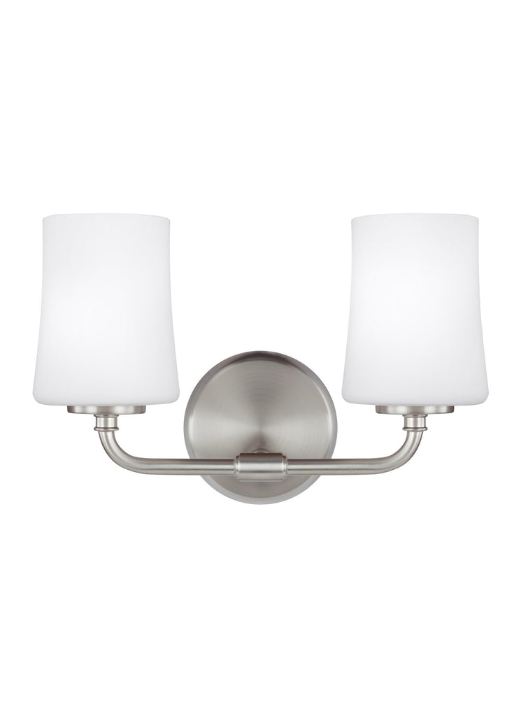 Jennie Three Light Vanity Fixture - Satin Nickel Wall Sea Gull Lighting 