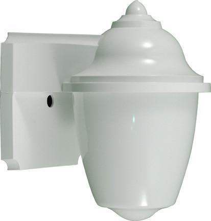 Polycarbonate 7.5"h Wall Fixture - White Outdoor Dabmar 60W Incandescent 
