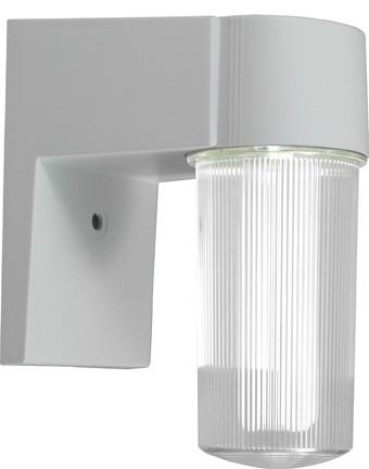 Polycarbonate 9"h Wall Fixture - White Outdoor Dabmar 13W PL13 Fluorescent 