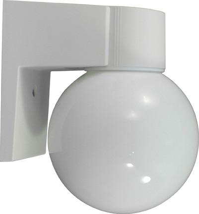 Polycarbonate Outdoor 10"h Wall Fixture - White Outdoor Dabmar 13W PLQ13 Fluorescent 