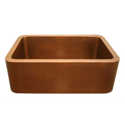 Copperhaus Rectangular Undermount Sink with Smooth Front Apron