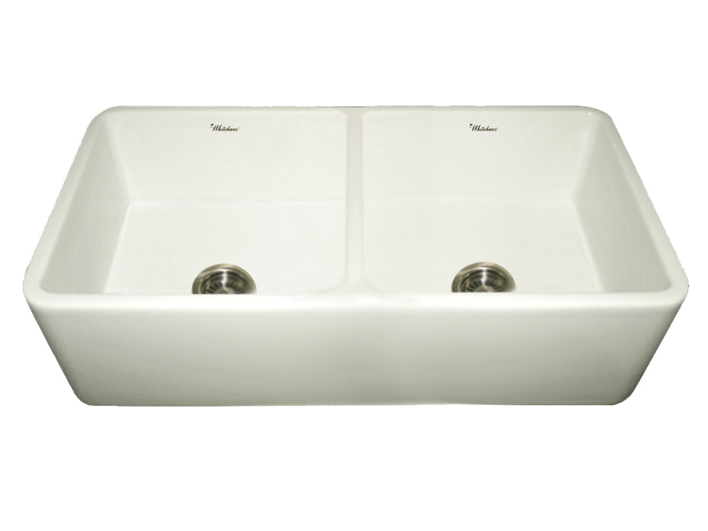 Farmhaus Fireclay Duet Series Reversible Sink with Smooth Front Apron