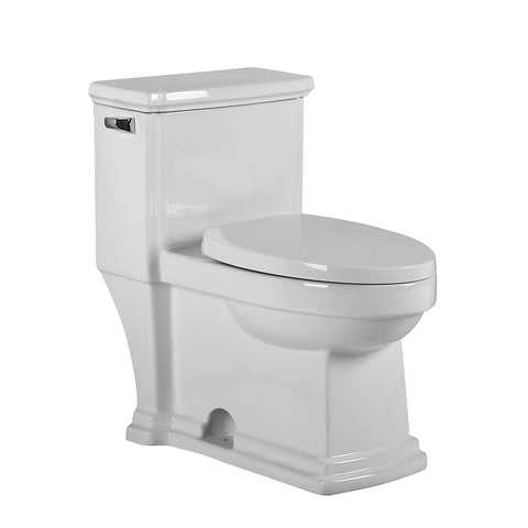 Magic Flush Eco-Friendly One Piece Single Flush Toilet with  Elongated Bowl, and a 1.28 GPF capacity