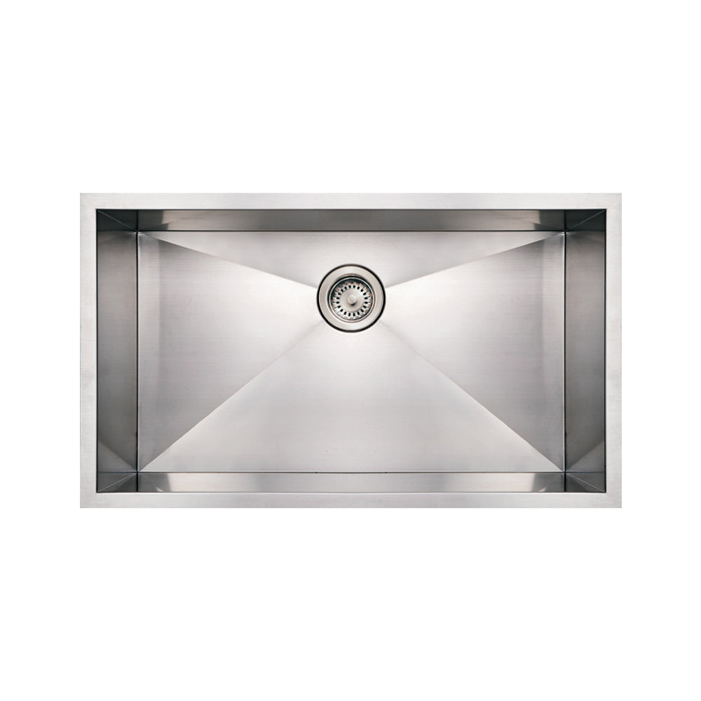 Noah's Collection Brushed Stainless Steel Commercial Single Bowl Undermount Sink