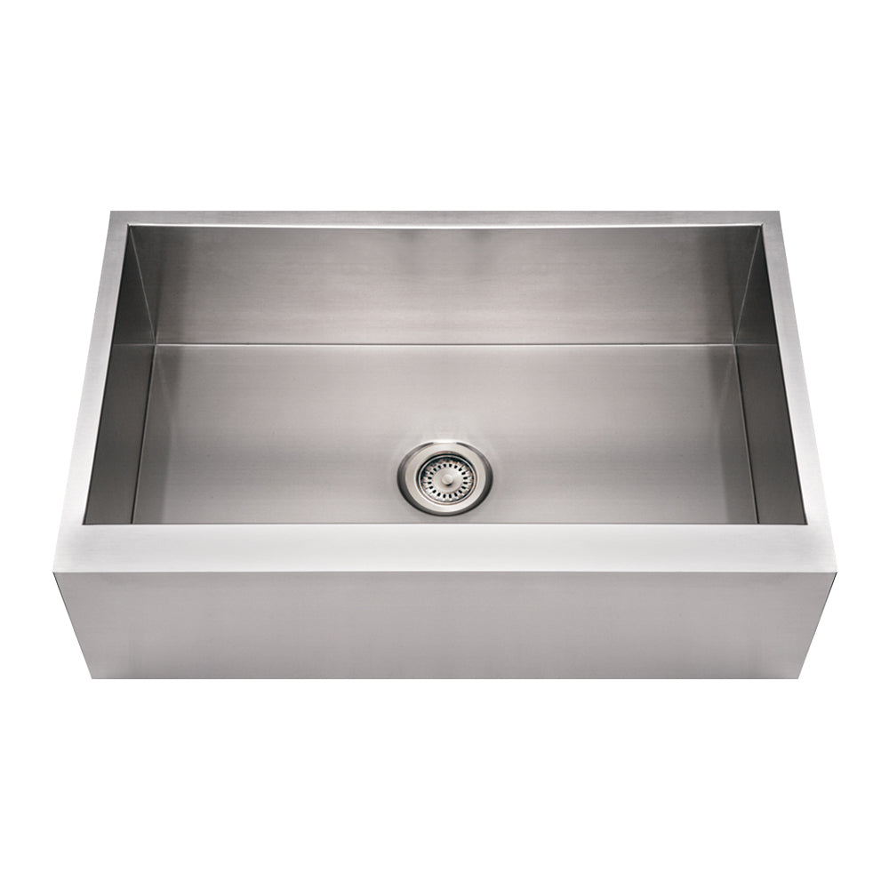 Noah's Collection Brushed Stainless Steel Commercial Single Bowl Front Apron Sink