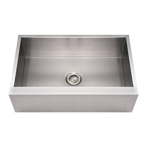 Noah's Collection Brushed Stainless Steel Commercial Single Bowl Front Apron Sink