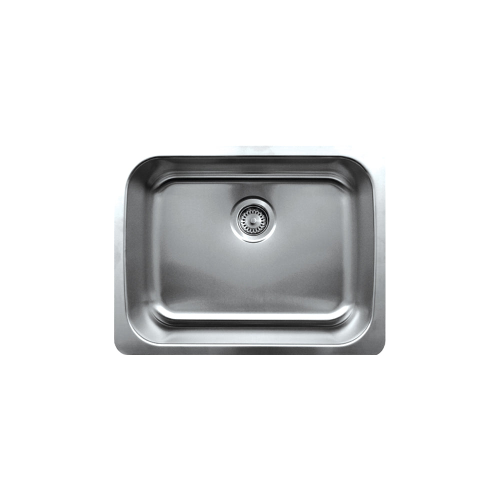 Noah's Collection Brushed Stainless Steel Single Bowl Undermount Sink