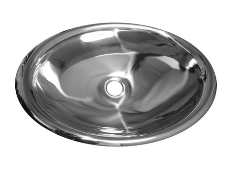 Noah's Collection Mirrored Stainless Steel Drop-In/Undermount Bathroom Basin