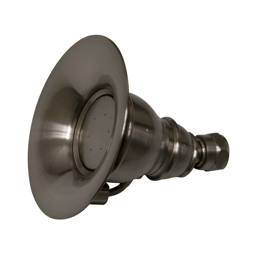 Showerhaus Small Round Rainfall Showerhead with Spray Holes - Solid Brass Construction with Adjustable Ball Joint