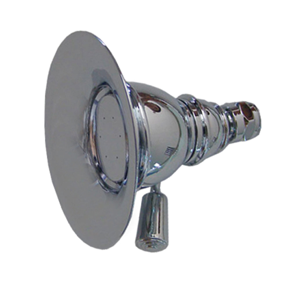 Showerhaus Small Round Rainfall Showerhead with Spray Holes - Solid Brass Construction with Adjustable Ball Joint