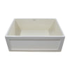 Farmhaus Fireclay Reversible 27" Sink with a Plain Front Apron on One Side and a Concave Front Apron on the Other