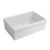 Glencove 30" Reversible Matte Kitchen Fireclay Sink with  Elegant Beveled Front Apron on one side and a Decorative 2" Lip Plain on Opposite Side