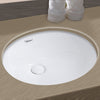 Isabella Plus Collection 18 inch Oval Undermount basin with overflow and rear center drain