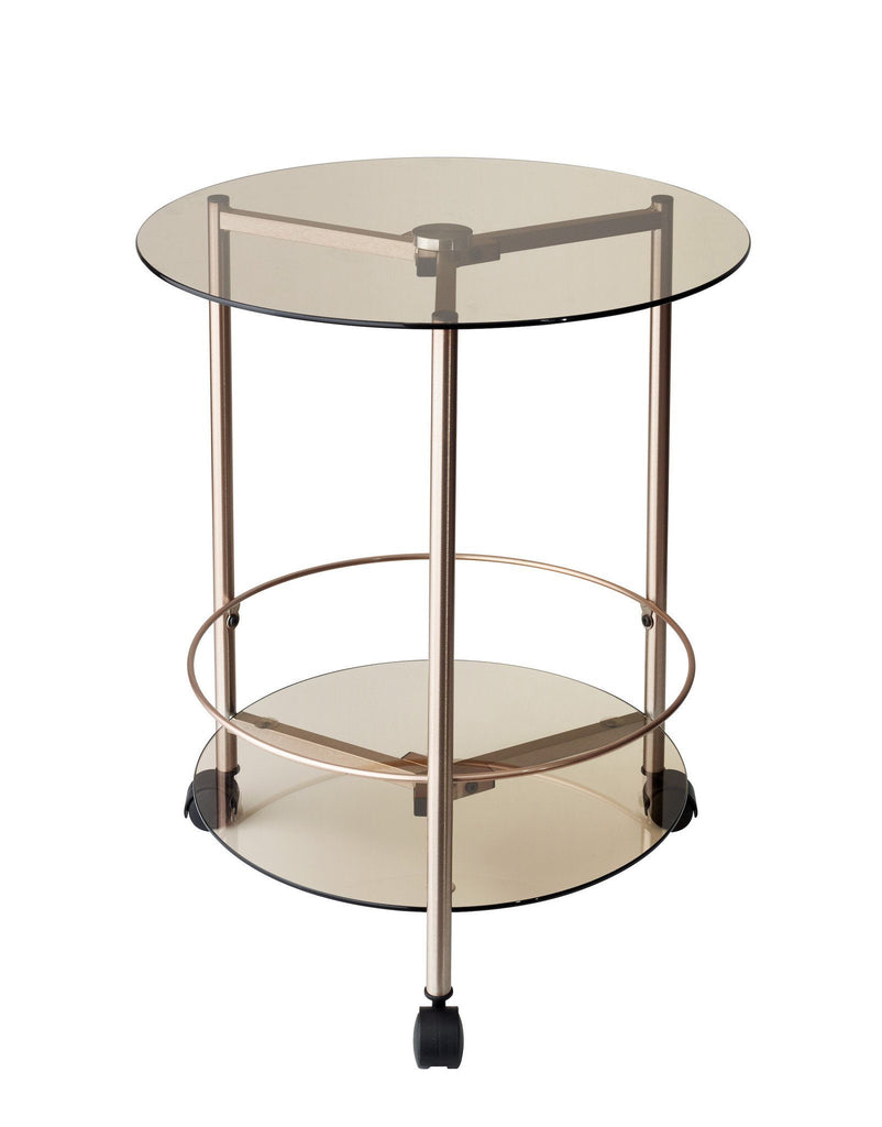 Gibson Rolling End Table Furniture Adesso Copper 