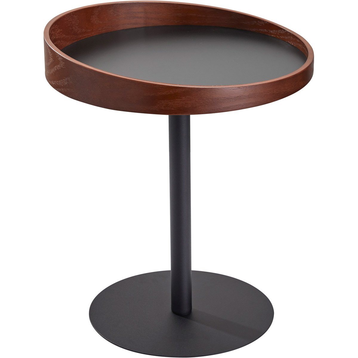 Crater End Table - Walnut Furniture Adesso 