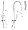 Solid Stainless Steel Commercial Spring Kitchen Faucet Faucets Alfi 