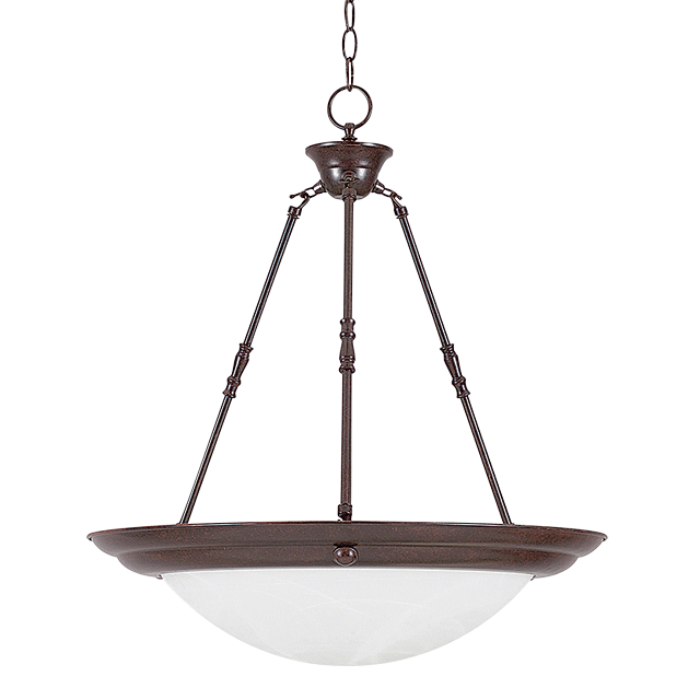 Three Light Bowl Pendant - Rubbed Bronze